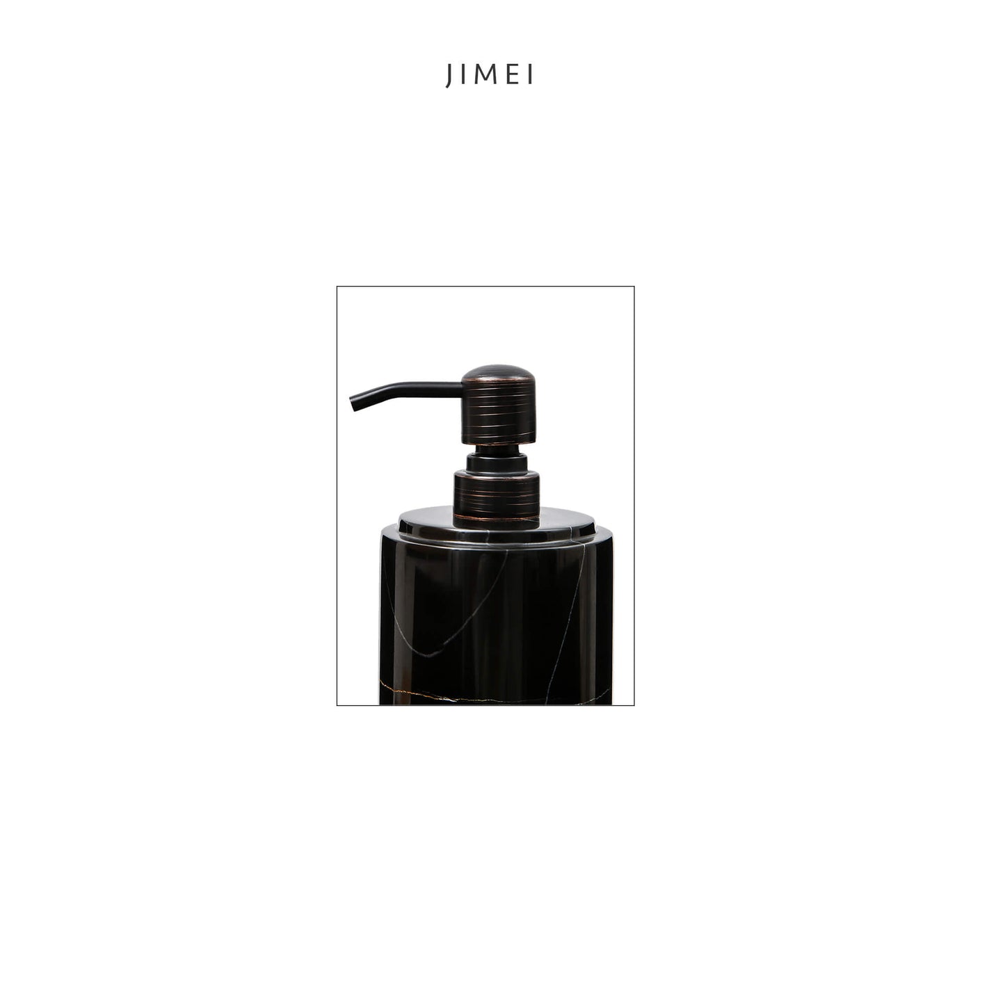 Black Marble Soap Dispenser Hand