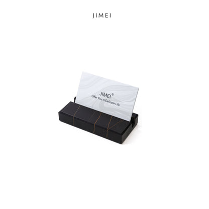 Black Business Card Holder for Desk